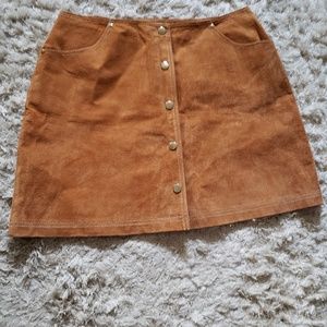 Forever 21 suede button up skirt